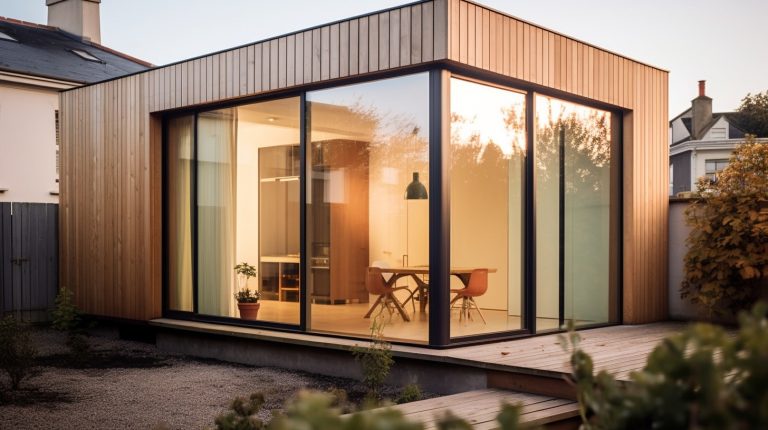 Une petite extension en bardage bois sur mesure